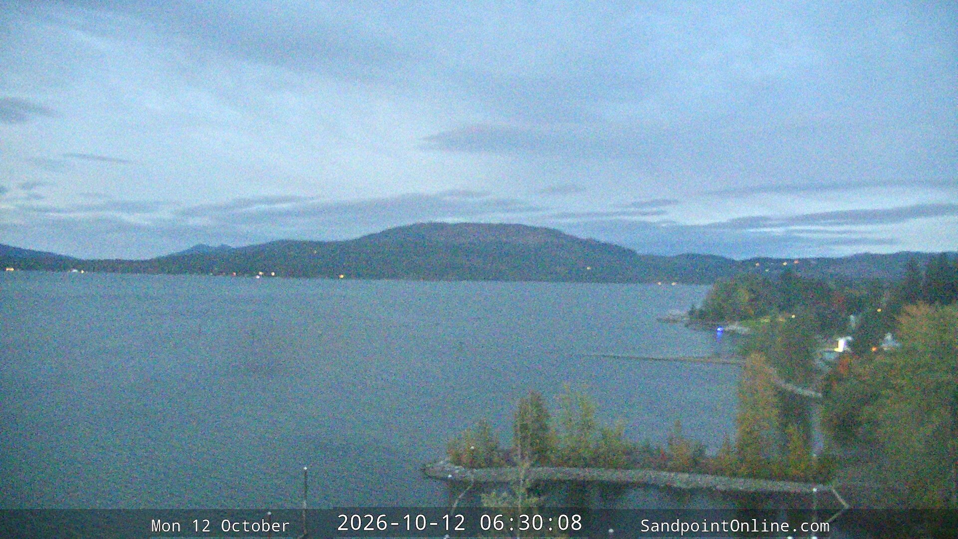 time-lapse frame, Sandpoint Online - Lake Pend Oreille webcam