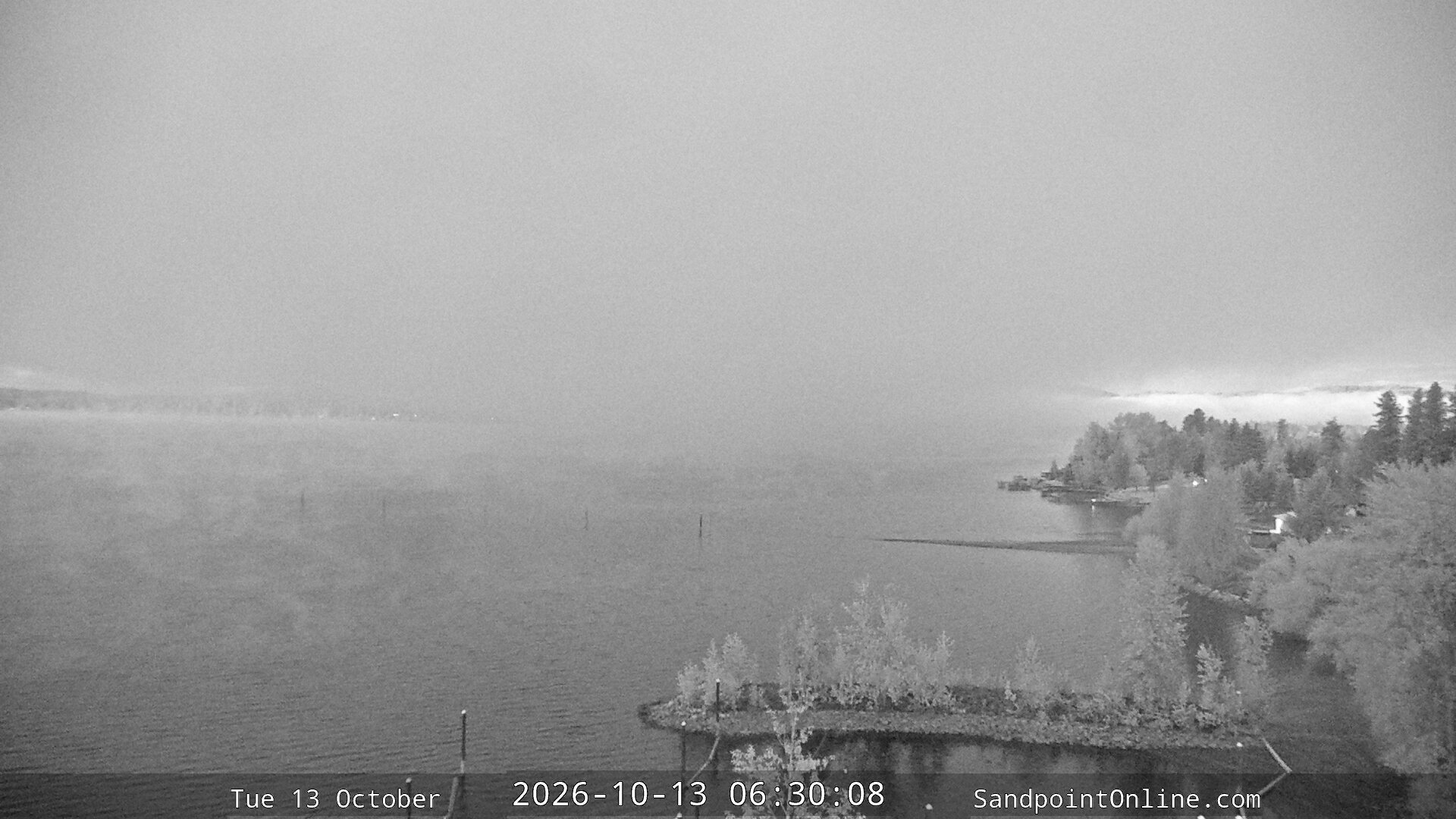 time-lapse frame, Sandpoint Online - Lake Pend Oreille webcam