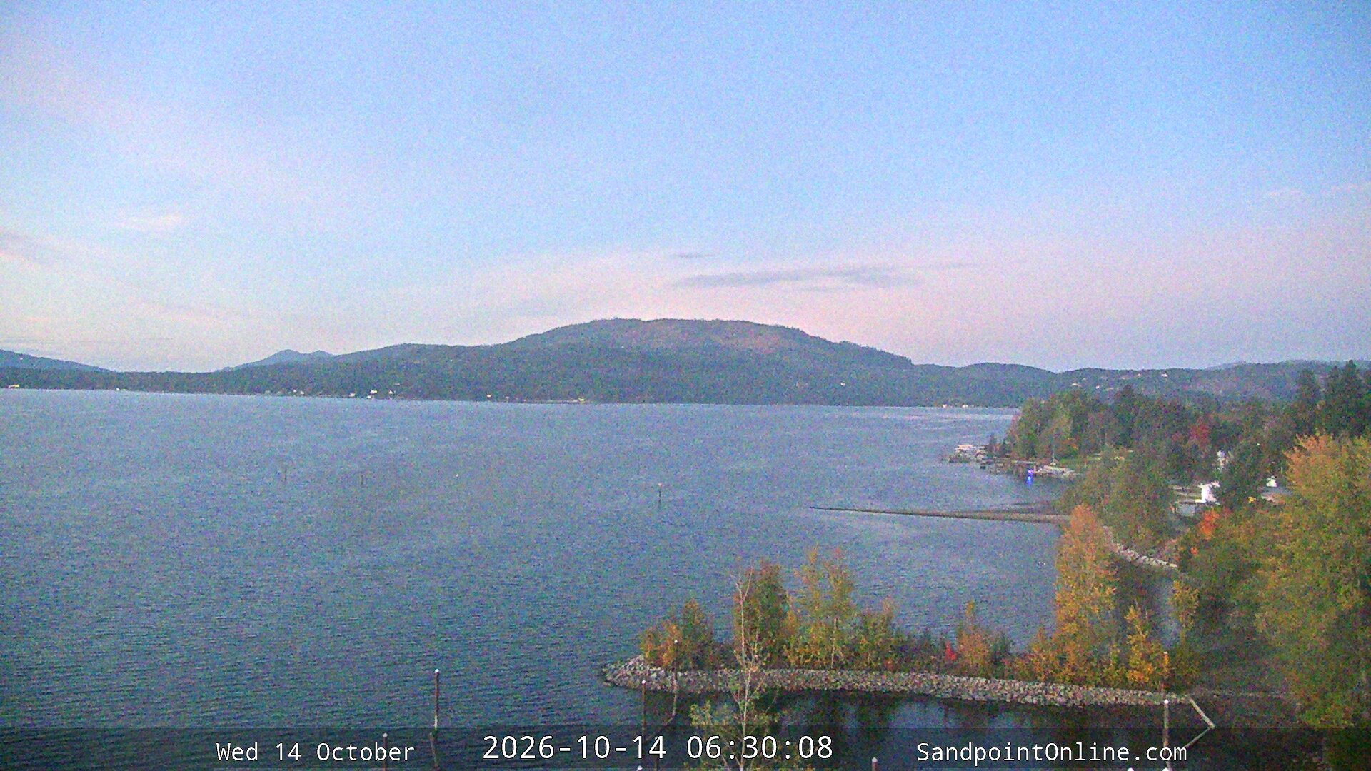 time-lapse frame, Sandpoint Online - Lake Pend Oreille webcam