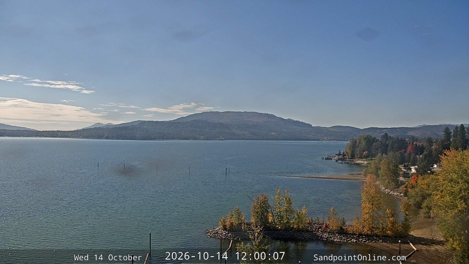 view from Sandpoint Online - Lake Pend Oreille on 2026-10-14