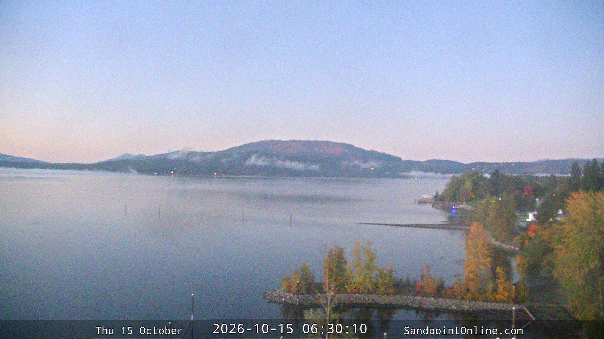 time-lapse frame, Sandpoint Online - Lake Pend Oreille webcam