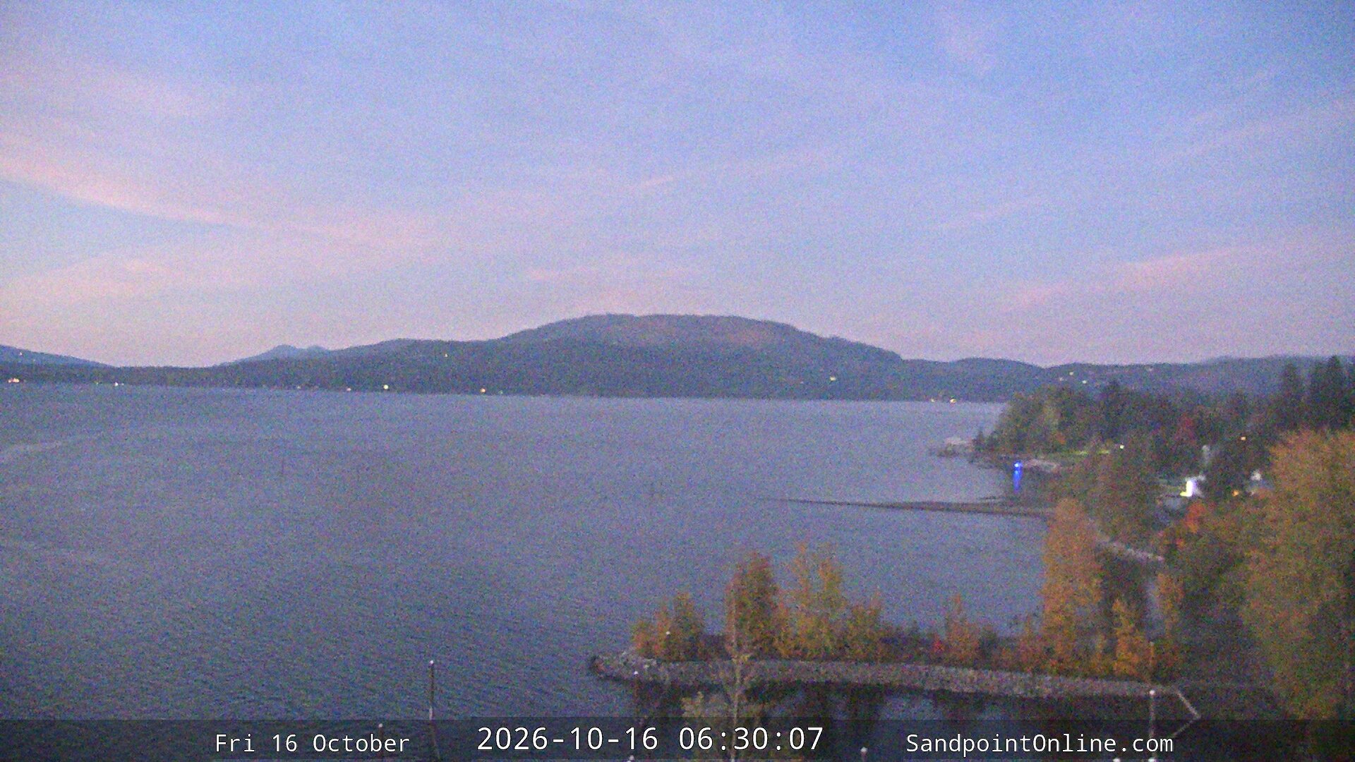 time-lapse frame, Sandpoint Online - Lake Pend Oreille webcam