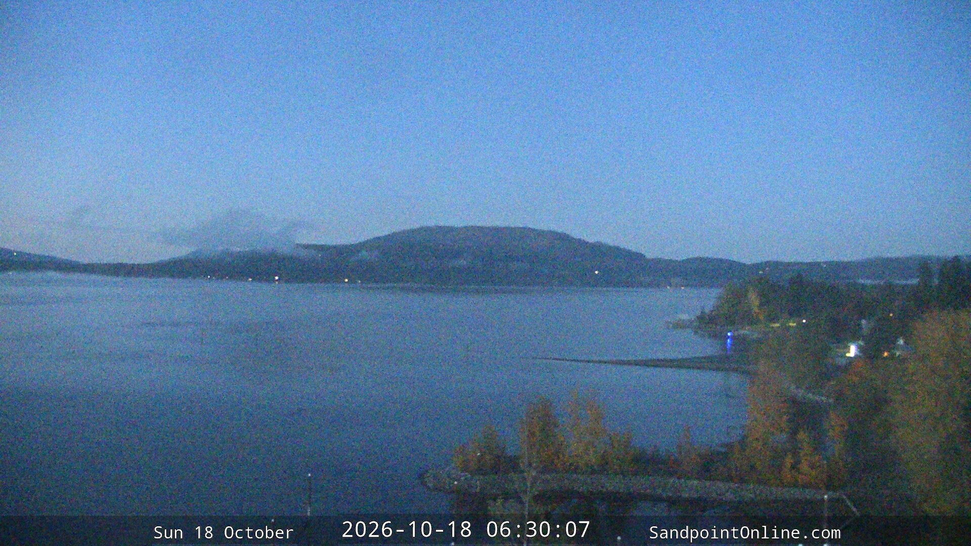 time-lapse frame, Sandpoint Online - Lake Pend Oreille webcam