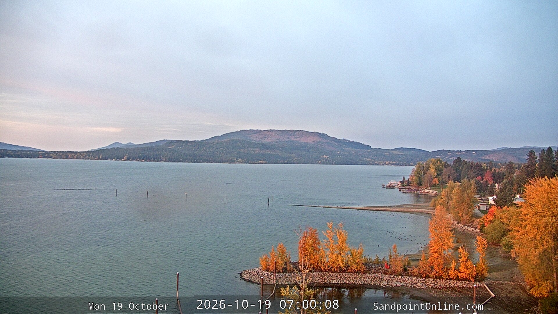 time-lapse frame, Sandpoint Online - Lake Pend Oreille webcam