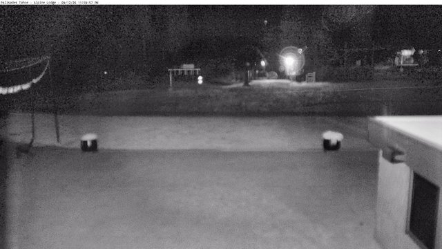 time-lapse frame, Palisades Tahoe Alpine Lodge Base Area webcam