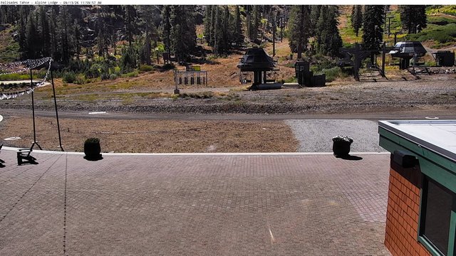 view from Palisades Tahoe Alpine Lodge Base Area on 2026-09-13