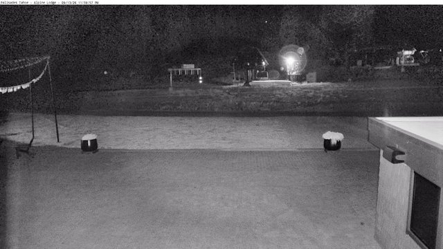 time-lapse frame, Palisades Tahoe Alpine Lodge Base Area webcam