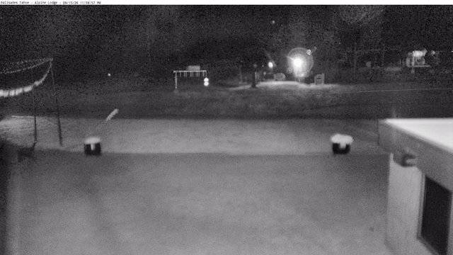 time-lapse frame, Palisades Tahoe Alpine Lodge Base Area webcam