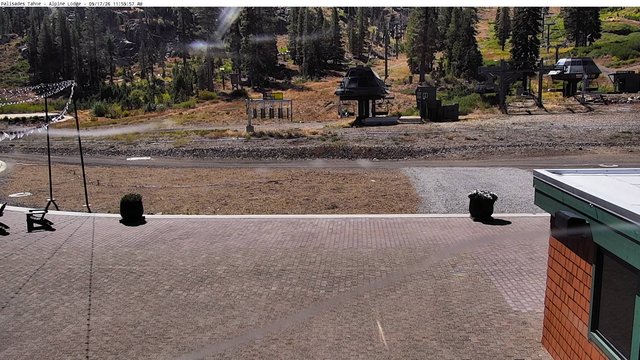 view from Palisades Tahoe Alpine Lodge Base Area on 2026-09-17