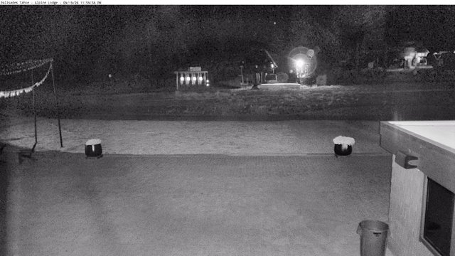 time-lapse frame, Palisades Tahoe Alpine Lodge Base Area webcam