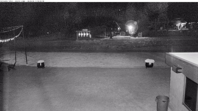 time-lapse frame, Palisades Tahoe Alpine Lodge Base Area webcam