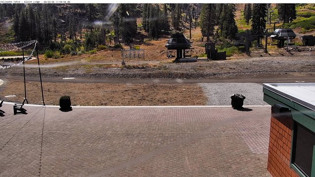 view from Palisades Tahoe Alpine Lodge Base Area on 2026-09-22