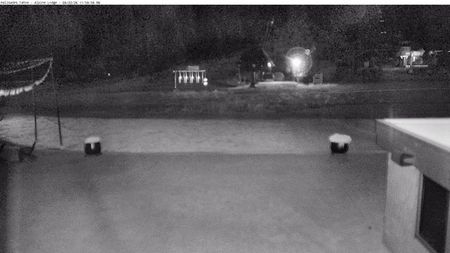 time-lapse frame, Palisades Tahoe Alpine Lodge Base Area webcam