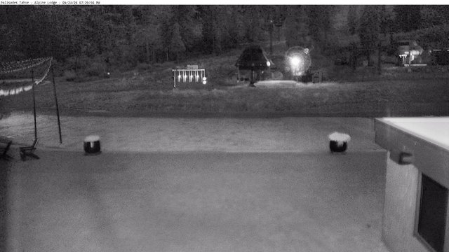 time-lapse frame, Palisades Tahoe Alpine Lodge Base Area webcam