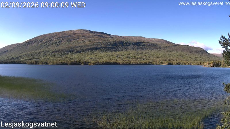 time-lapse frame, Lesjaskogsvatnet webcam