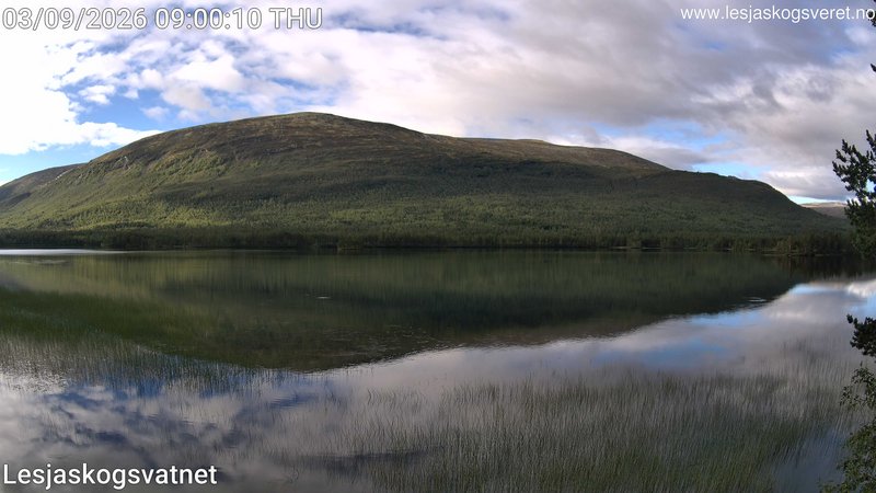 time-lapse frame, Lesjaskogsvatnet webcam