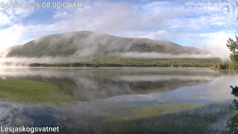 time-lapse frame, Lesjaskogsvatnet webcam