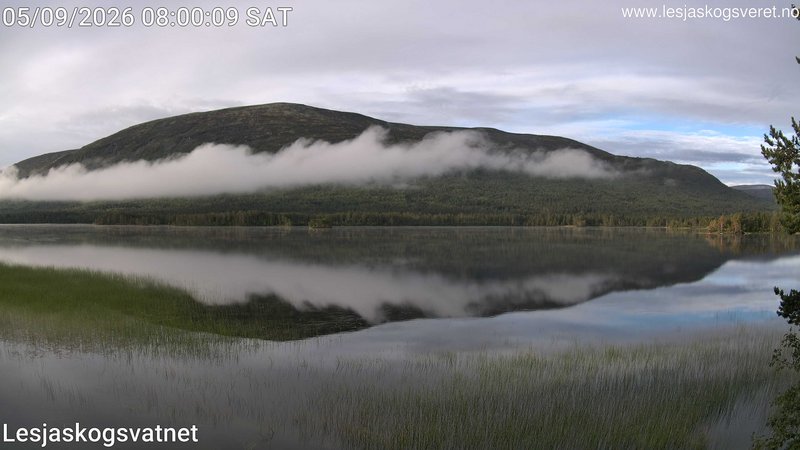 time-lapse frame, Lesjaskogsvatnet webcam