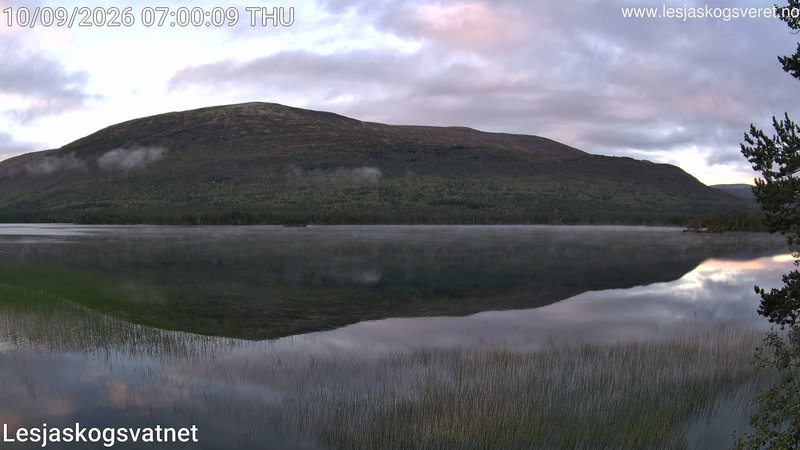 time-lapse frame, Lesjaskogsvatnet webcam
