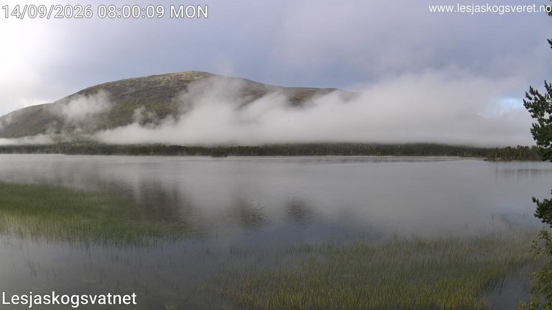 time-lapse frame, Lesjaskogsvatnet webcam