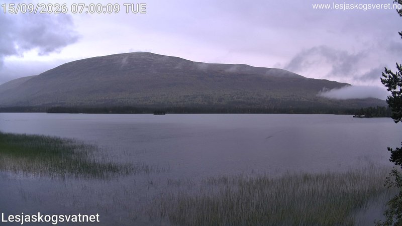 time-lapse frame, Lesjaskogsvatnet webcam