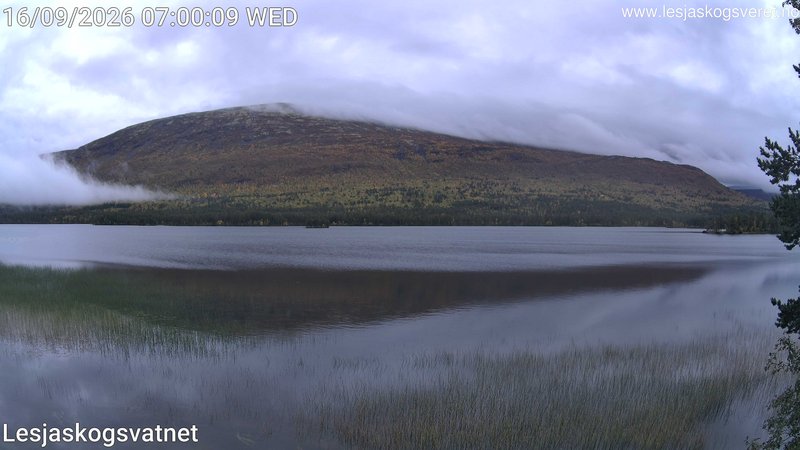 time-lapse frame, Lesjaskogsvatnet webcam