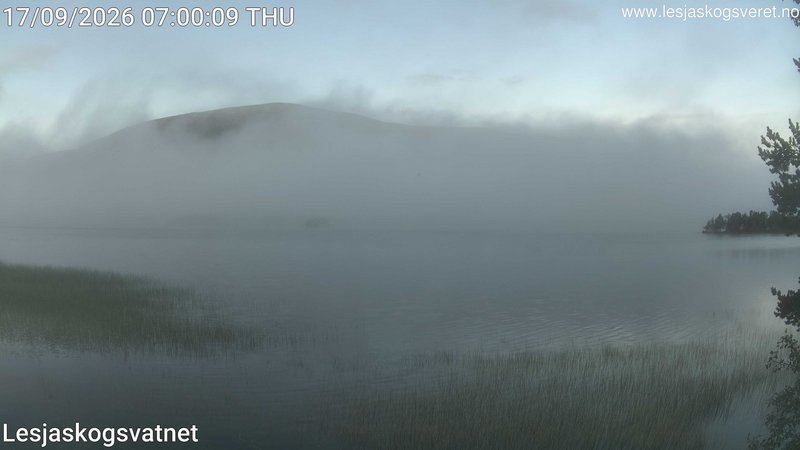 time-lapse frame, Lesjaskogsvatnet webcam