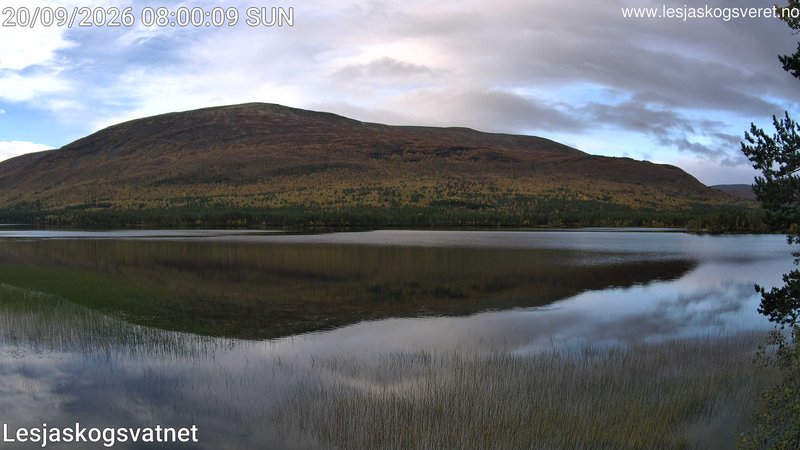 time-lapse frame, Lesjaskogsvatnet webcam