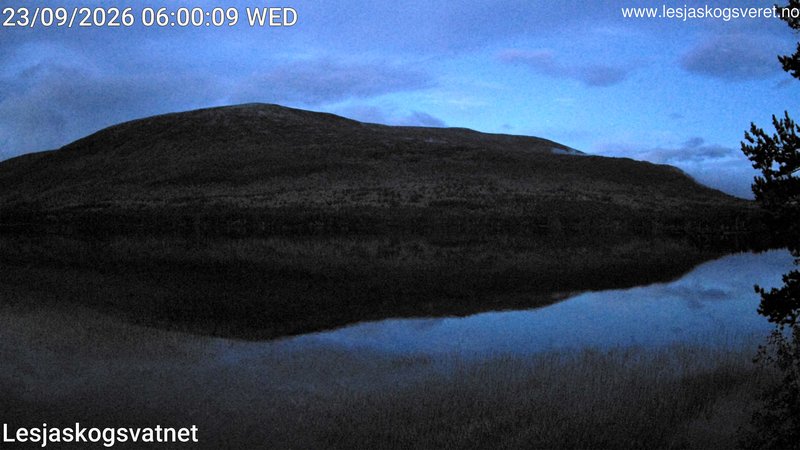 time-lapse frame, Lesjaskogsvatnet webcam