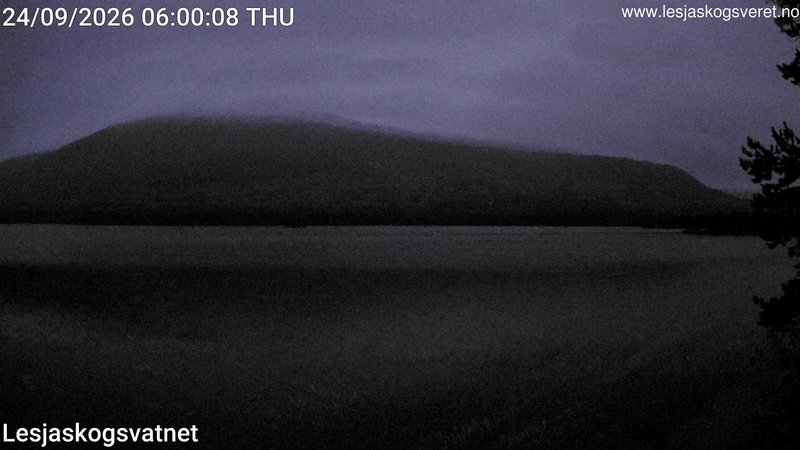 time-lapse frame, Lesjaskogsvatnet webcam