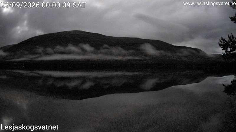 time-lapse frame, Lesjaskogsvatnet webcam