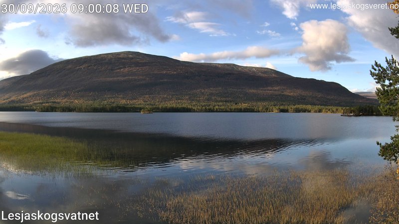 time-lapse frame, Lesjaskogsvatnet webcam