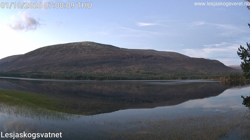 time-lapse frame, Lesjaskogsvatnet webcam