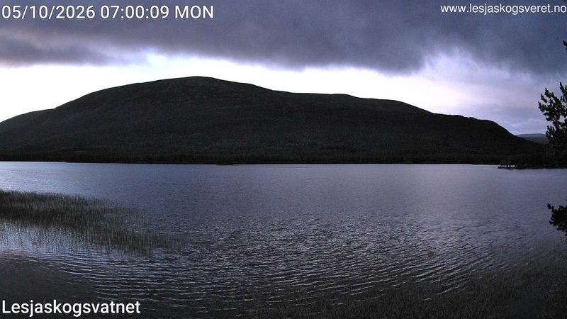 time-lapse frame, Lesjaskogsvatnet webcam