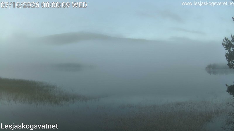time-lapse frame, Lesjaskogsvatnet webcam