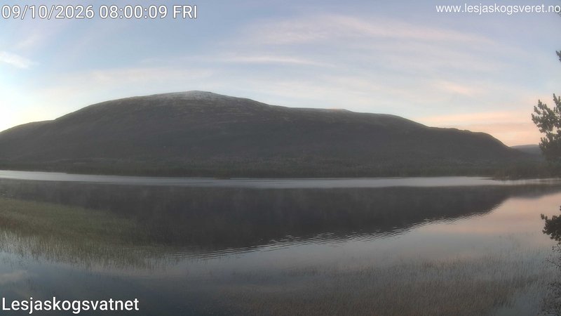time-lapse frame, Lesjaskogsvatnet webcam