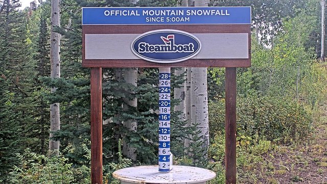 view from Steamboat Mid-Mountain Snow Stake on 2026-09-07
