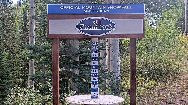 view from Steamboat Mid-Mountain Snow Stake on 2026-09-11