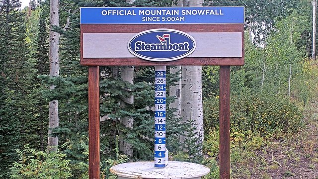view from Steamboat Mid-Mountain Snow Stake on 2026-09-12