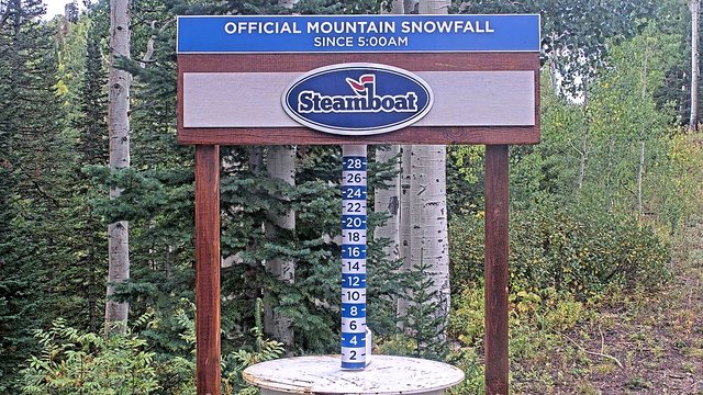 view from Steamboat Mid-Mountain Snow Stake on 2026-09-13
