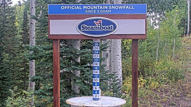 view from Steamboat Mid-Mountain Snow Stake on 2026-09-15