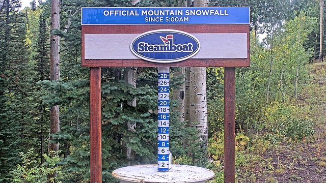view from Steamboat Mid-Mountain Snow Stake on 2026-09-16