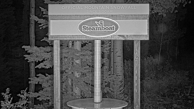 time-lapse frame, Steamboat Mid-Mountain Snow Stake webcam