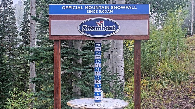 view from Steamboat Mid-Mountain Snow Stake on 2026-09-17