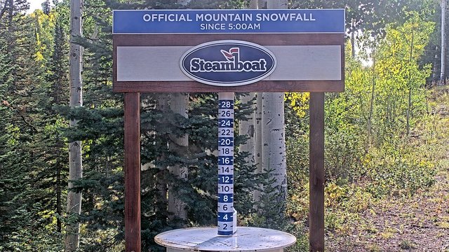 view from Steamboat Mid-Mountain Snow Stake on 2026-09-18