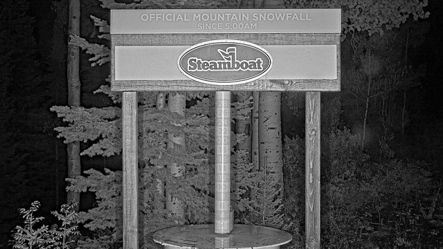 time-lapse frame, Steamboat Mid-Mountain Snow Stake webcam