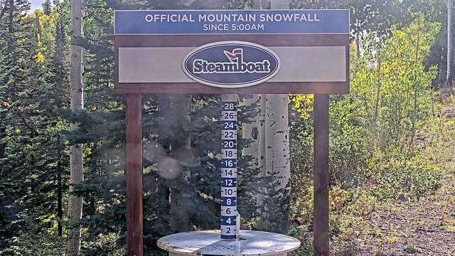 view from Steamboat Mid-Mountain Snow Stake on 2026-09-19