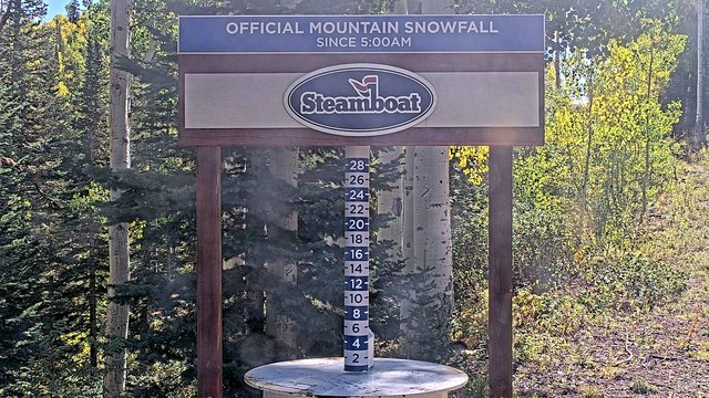 view from Steamboat Mid-Mountain Snow Stake on 2026-09-21
