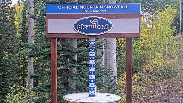 view from Steamboat Mid-Mountain Snow Stake on 2026-09-23